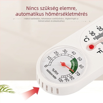 Ipari üvegházak és állattenyésztés számára hőmérséklet- és páratartalom-mérő, nagy pontosságú higrométer-thermometer, otthoni használatra