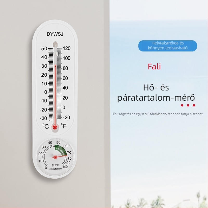 Ipari üvegházak és állattenyésztés számára hőmérséklet- és páratartalom-mérő, nagy pontosságú higrométer-thermometer, otthoni használatra