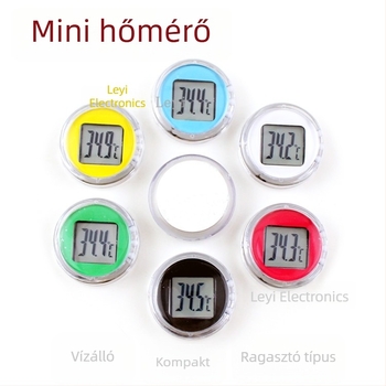 Digitális hőmérséklet- és páratartalom-mérő – ABS műanyag + mechanizmus – Axiális típus