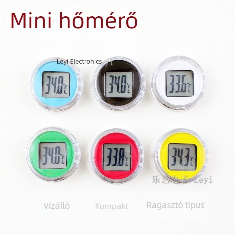 Digitális hőmérséklet- és páratartalom-mérő – ABS műanyag + mechanizmus – Axiális típus