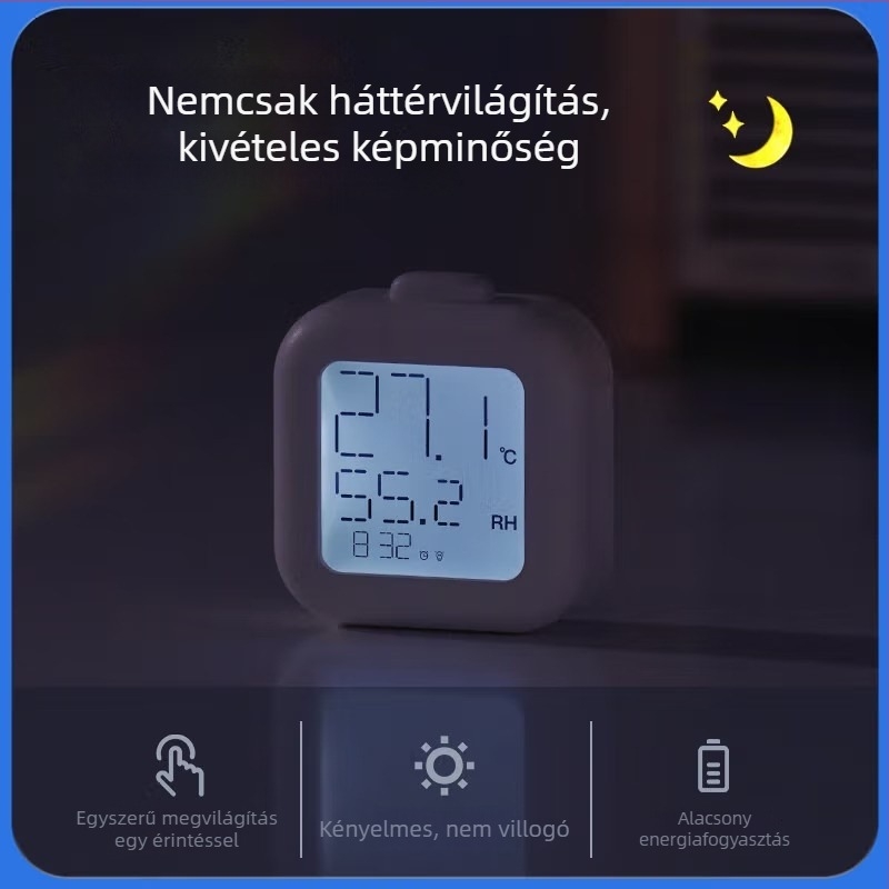 Medici JR108 Digitális hőmérséklet- és páratartalom-mérő belső használatra, a babaszobába, háttérvilágítós kijelzővel