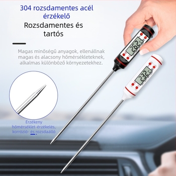 Sondás hőmérő autóhűtőhöz/fagyasztóhoz és háztartási klíma kiáratának mérésére, modell Bbf3588772192907081