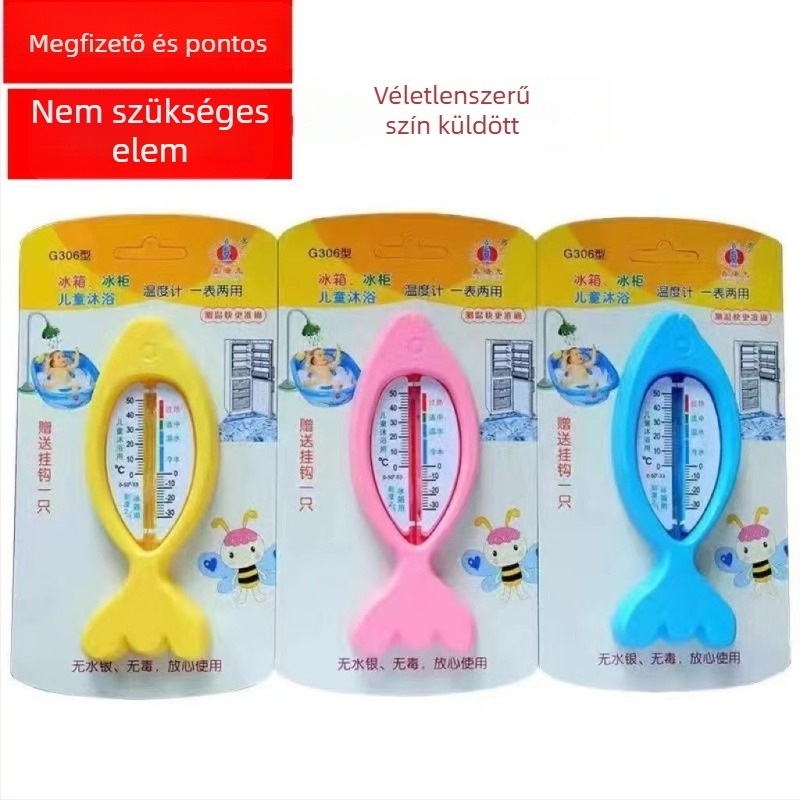 Beltéri/kültéri hőmérő állítható szögű kivitelben, vízhőmérséklet-mérő fürdőszobához és hűtőhöz