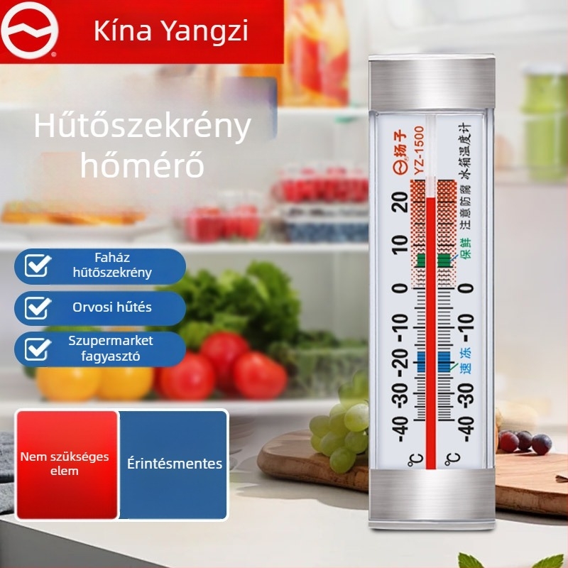 Yangzi hűtő- és fagyasztó hőmérő szívócsészével, háztartási hideg tárolásra