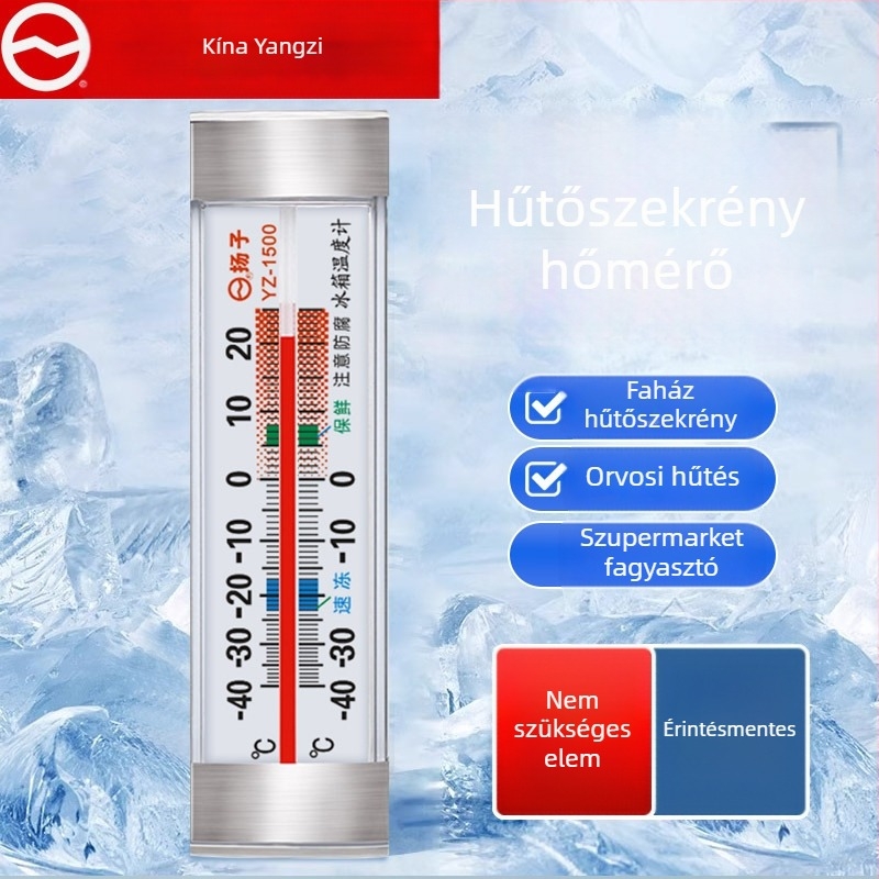 Yangzi hűtő- és fagyasztó hőmérő szívócsészével, háztartási hideg tárolásra
