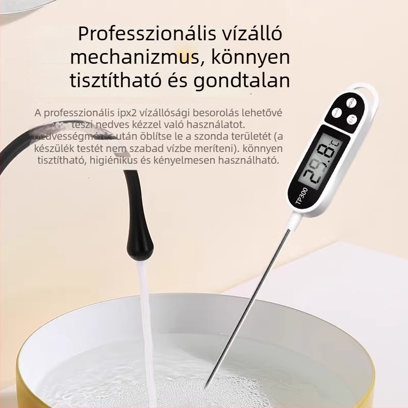 TP300 digitális hőmérő -50 °C-tól 300 °C-ig, víz és olaj hőmérsékletéhez