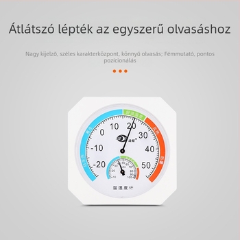Beltéri hőmérő és higrométer - asztali vagy falra szerelhető, modell ST-2088, -20°C-tól 50°C-ig terjedő hőmérsékleti tartomány, páratartalom pontossága 0,1% RH