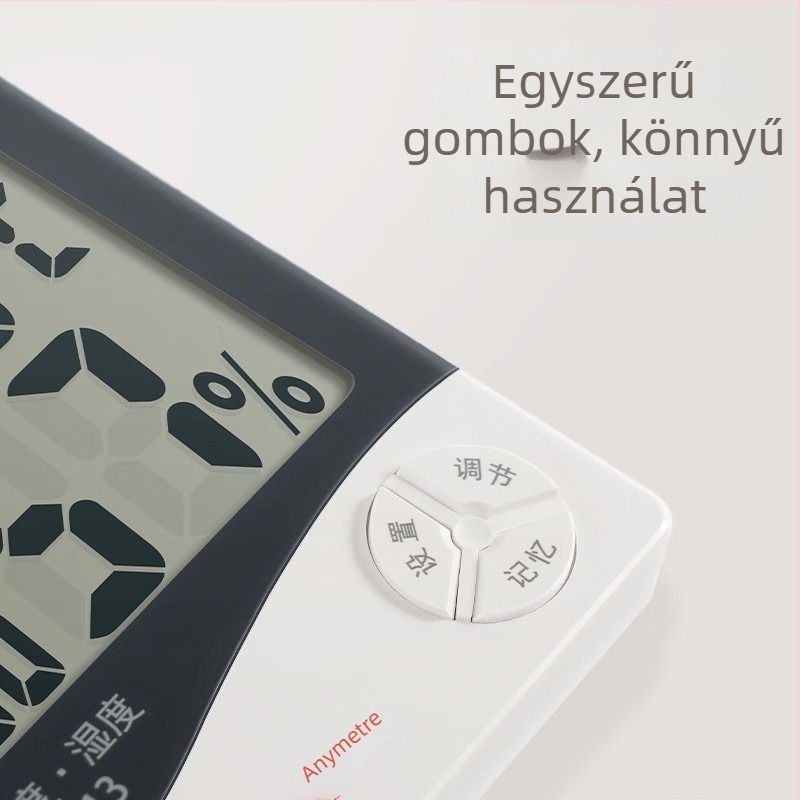 Elektronikus hőmérséklet- és páratartalom-mérő JR913, Meide Time, belső használat, alkalmazások: háztartás, kollégium, raktár, számítógépes terem, laboratórium