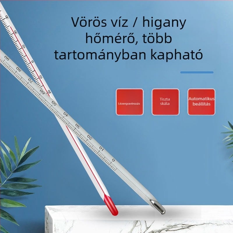 Ipari bányászati hőmérő védőhüvelyes, réz és rozsdamentes acél házzal, higanyos, nagy pontosságú