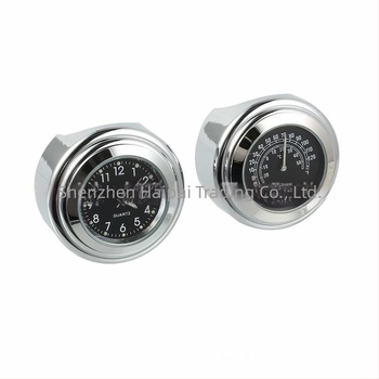 Motorkerékpár kormányóra HPQ M25714 — alumínium ötvözet — idő és hőmérséklet kijelzés