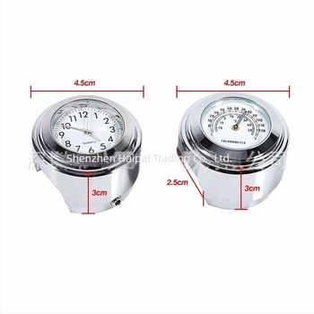 Motorkerékpár kormányóra HPQ M25714 — alumínium ötvözet — idő és hőmérséklet kijelzés