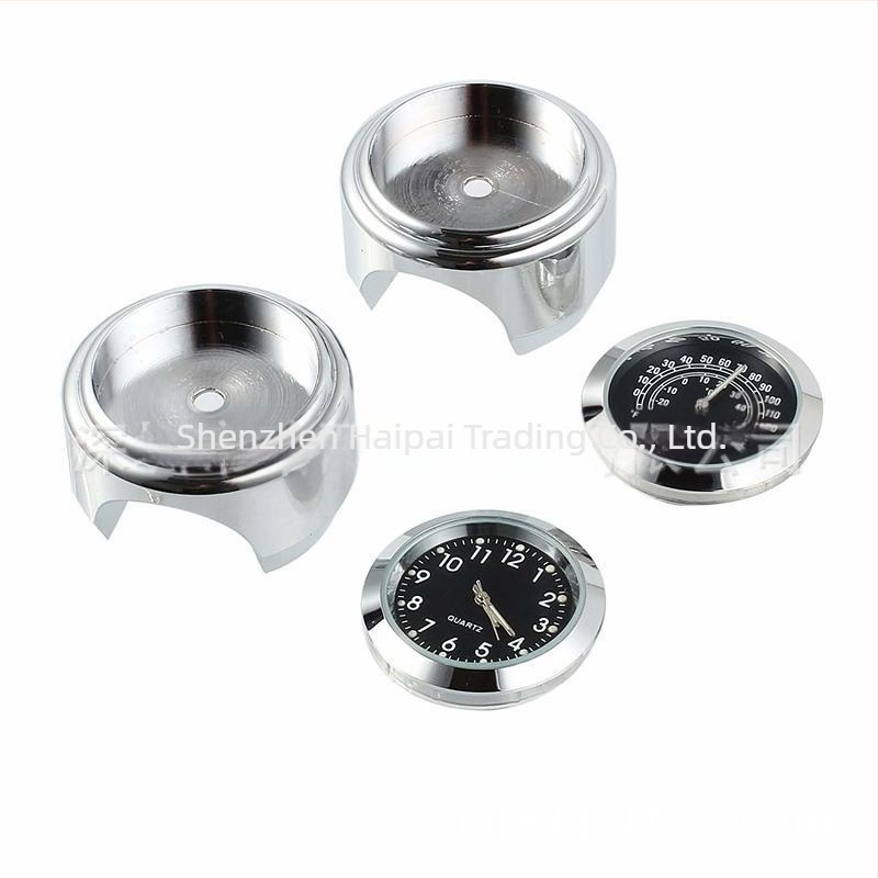 Motorkerékpár kormányóra HPQ M25714 — alumínium ötvözet — idő és hőmérséklet kijelzés