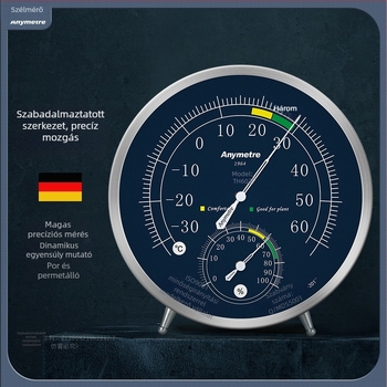 TH603 Belső hőmérő és higrométer – akkumulátor nélkül, kiváló precizitás a hőmérséklet és a páratartalom méréséhez.