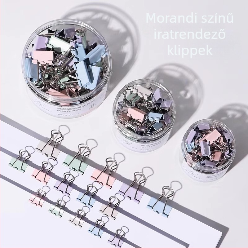 Klipekészlet: Binder Clips, Tail Clips, Document Clips, Butterfly Clips, Fishtail Clips, Phoenix Tail Clips, Swallowtail Clips — Márka: Friendly; Anyag: Egyéb; Termék típus: Egyéb