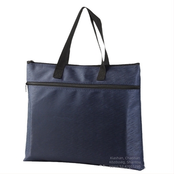 YT256 Magas rugalmú Oxford vászon iratmappa, többszintű üzleti táska cipzárral, uniszex, két rekesz, logó testreszabás lehetséges