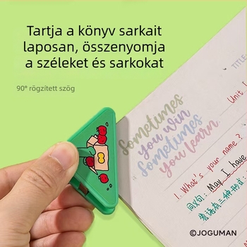 Deli sarokklip – háromszög alakú kártyatartó, élvédő, anti-gyűrődés könyvekhez