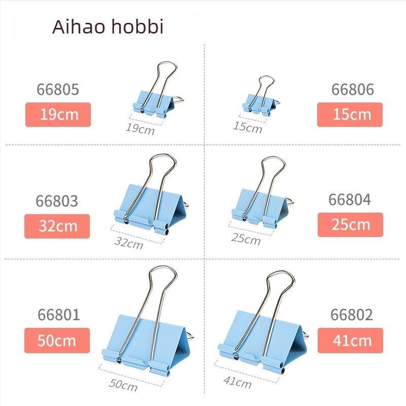 Hobbies színes fém klipsz számlákhoz és jegyekhez, dovetail-stílusú hosszú farokklipsz, modell 66801