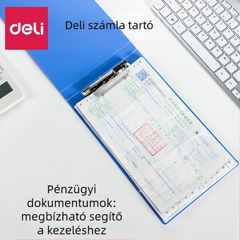 Deli 5353 műanyag dokumentumtartó klippel az A6 mérethez
