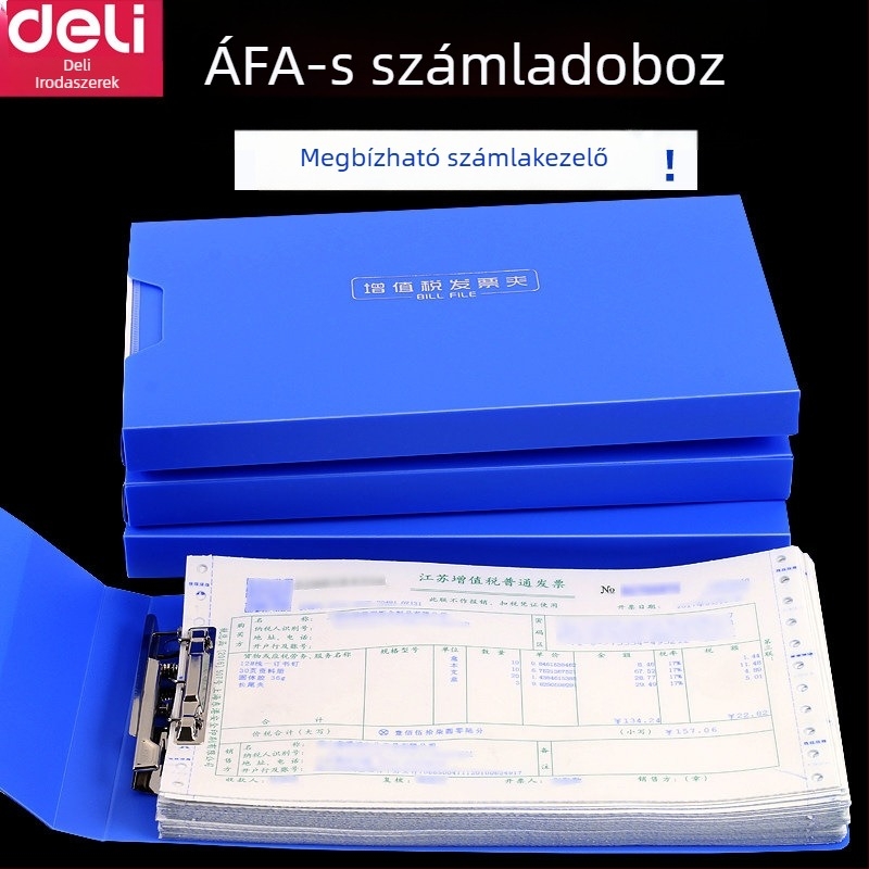 Deli 5355 műanyag számlatartó, egy erős klippel, vízálló