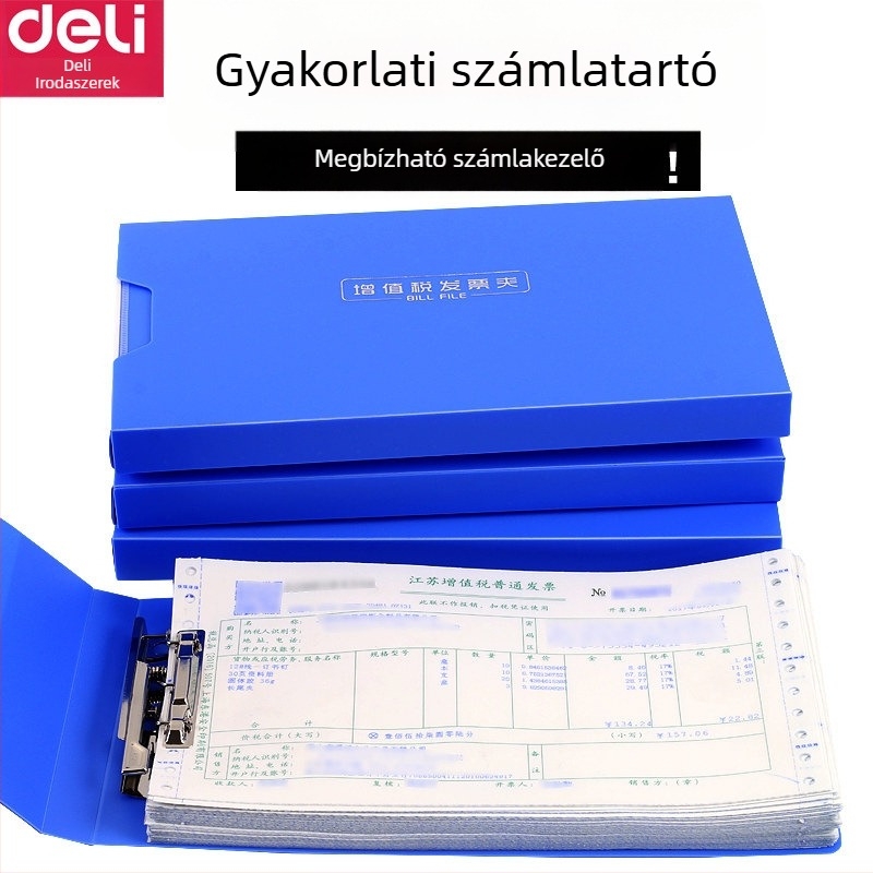 Deli 5355 műanyag számlatartó, egy erős klippel, vízálló