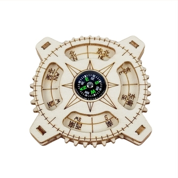 Fa DIY iránytűkészlet gyerekeknek — STEM oktató játék 7–14 éveseknek, fejleszti a kéz-szem koordinációt és a kognitív készségeket