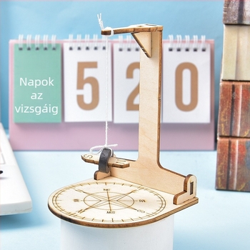 Fából készült DIY kompaszmodell készlet – interaktív fizikai oktatási játék 7–14 éveseknek