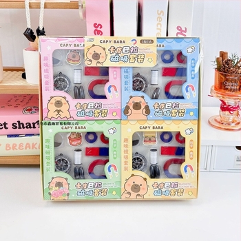 Fizika tanuló készlet mágneses iránytűvel — U-alakú mágnes a kísérletekhez, fém felépítés, 7–14 éveseknek