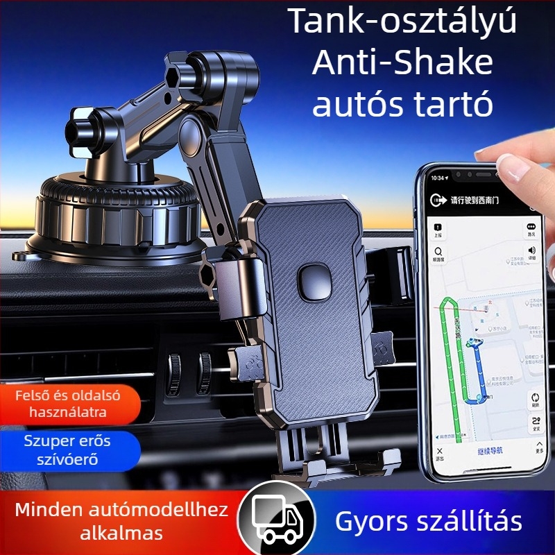Autós telefon tartó szívófejes a műszerfalra – univerzális, testreszabható