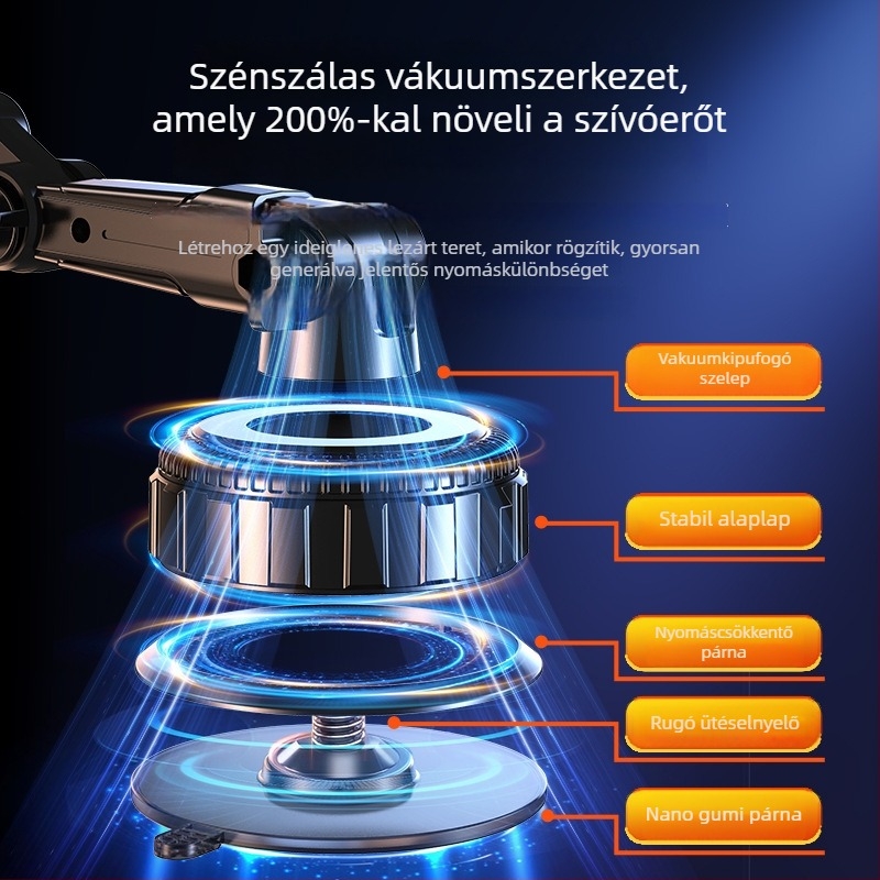 Autós telefon tartó szívófejes a műszerfalra – univerzális, testreszabható