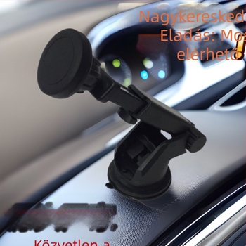 Autótelefon mágneses tartó szívófejes alapra, teleszkópos kar, mágneses tartó a műszerfalon és a központi konzolon, 7.5W vezeték nélküli töltés