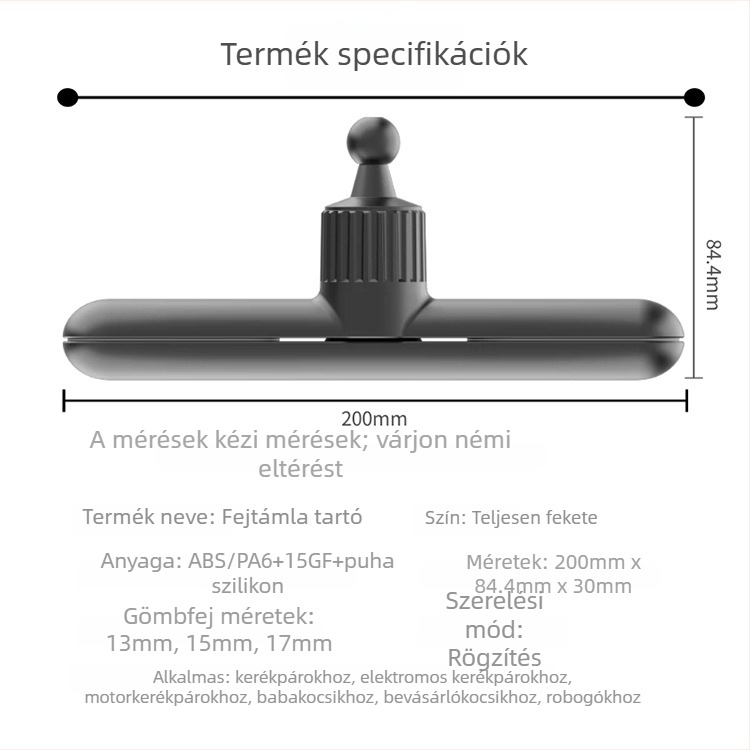 Autó hátsó fejtámlájához tartó telefon tartó, csúszásmentes és ütésálló, univerzális