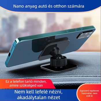 Többfunkciós autótelefon-tartó vákuumos csészével és ragasztó rögzítéssel (műszerfalhoz)