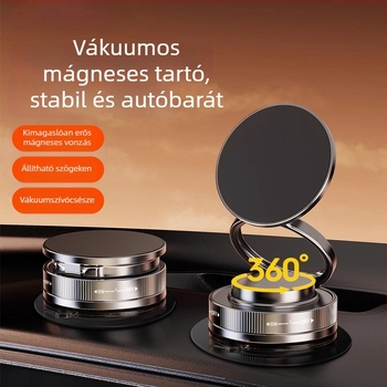 Autótelefon-tartó vákuumos abszorpcióval és mágneses rögzítéssel, univerzális kompatibilitás, szívócsésze rögzítés