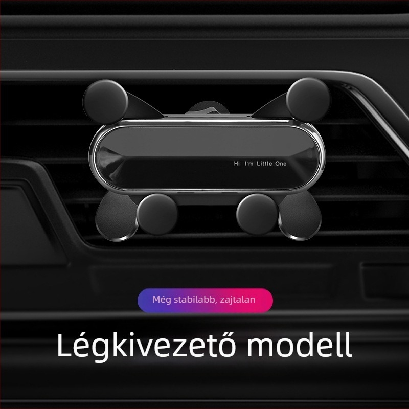 Autótelefon-tartó szellőzőrácsra szerelve, 360°-os forgás, stabil navigációs tartó