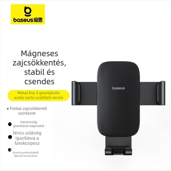 Baseus Metal Era 3 gravitációs autós tartó szellőzőre, telefon és navigáció, magas minőségű, új modell