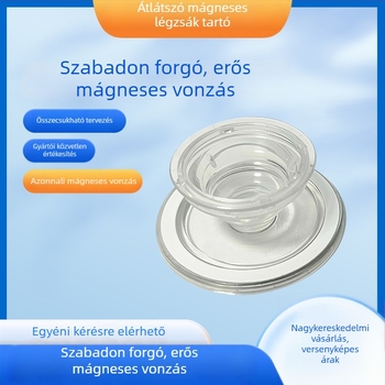 Mágneses autótelefon-tartó, átlátszó, leválasztható, PC+TPU kivitelezés, stabil és rezgésálló