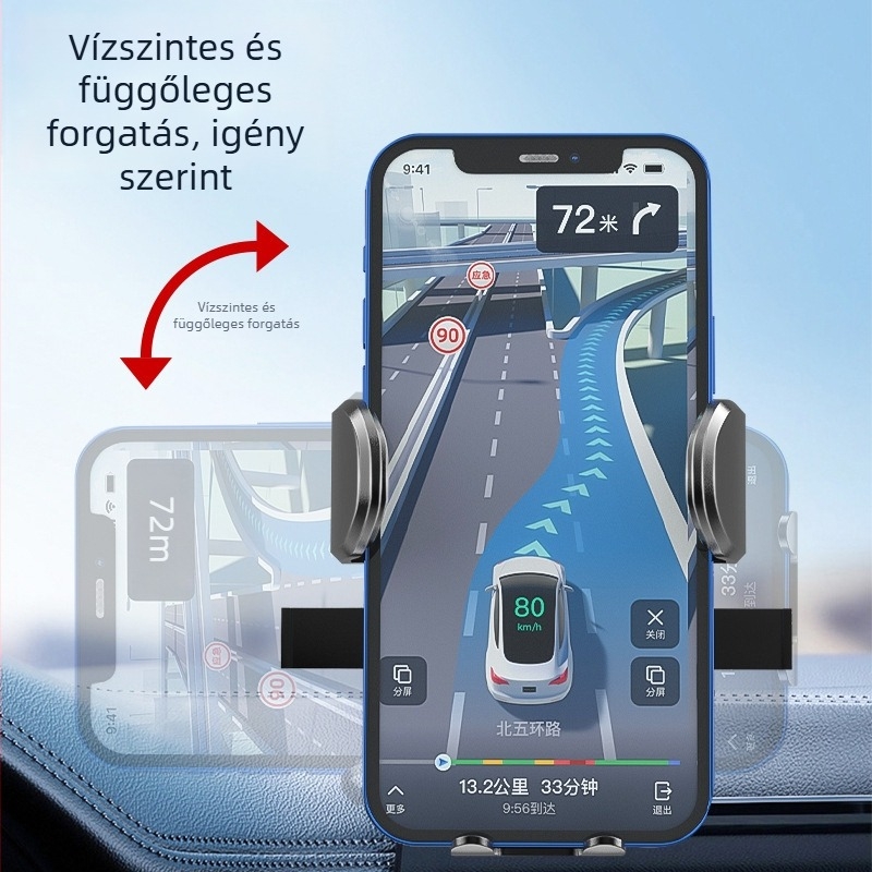 WU Autós telefon-tartó - Univerzális illeszkedés - Vákuumos rögzítés - Első szélvédő