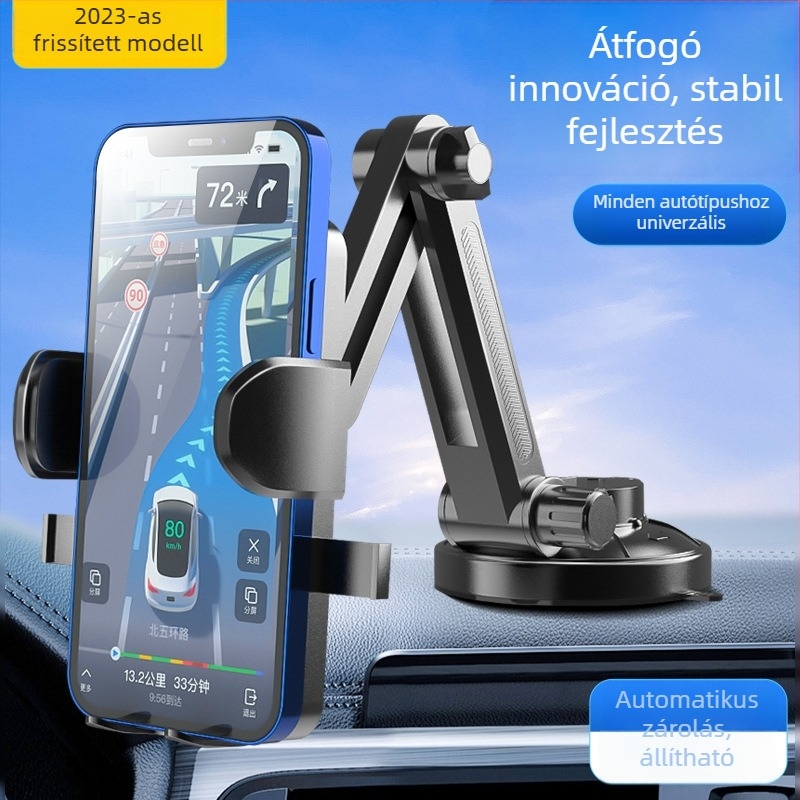 WU Autós telefon-tartó - Univerzális illeszkedés - Vákuumos rögzítés - Első szélvédő