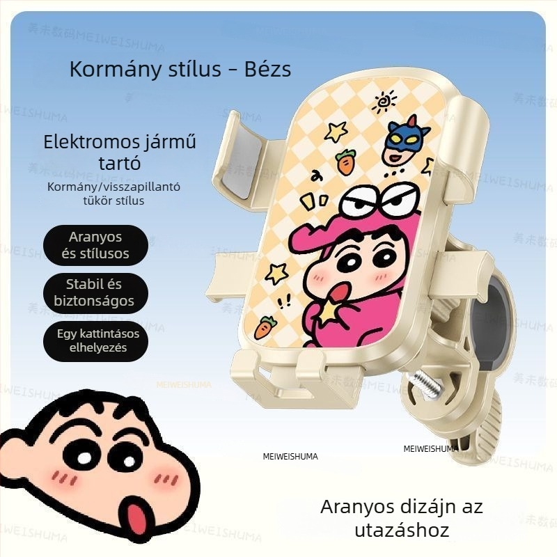 Autó- és kerékpárhoz tartó telefon, rázkódás elleni csillapítással és stabil rögzítéssel