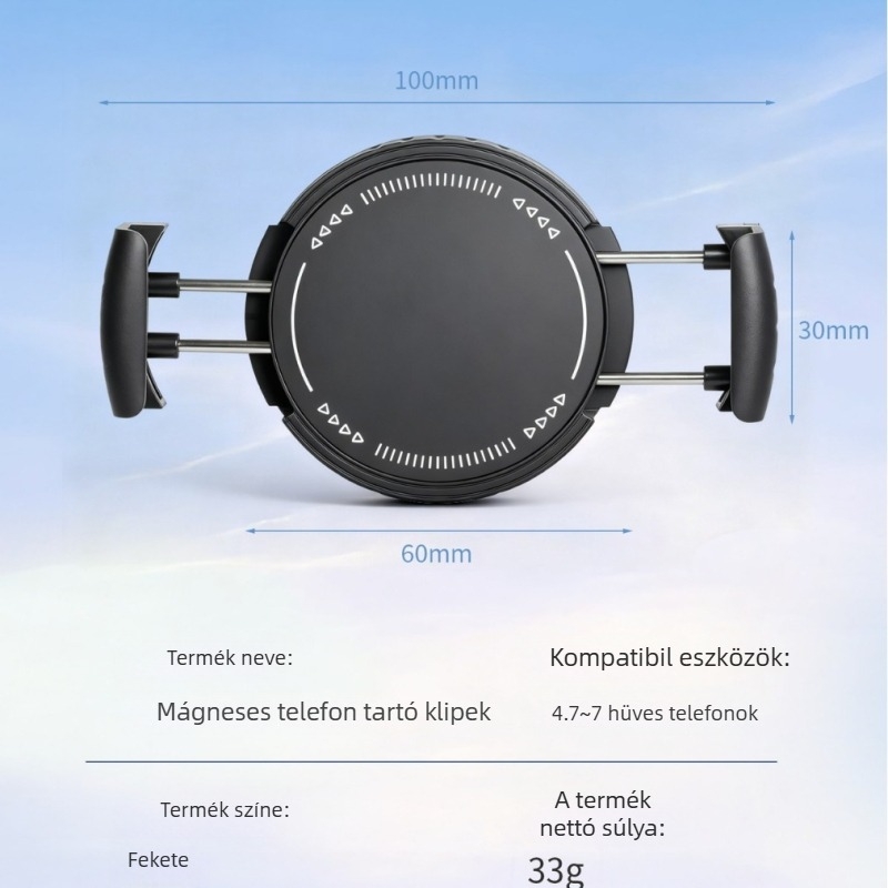 Coolred mágneses telefon-tartó autóhoz vákuumszívóval, mágneses rögzítés, univerzális kompatibilitás, minimalist stílus