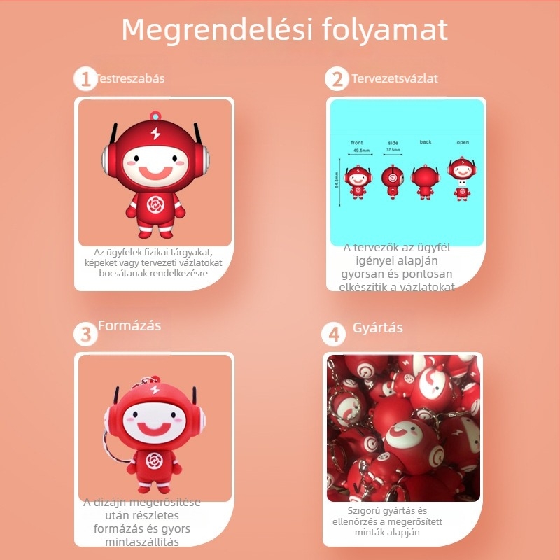 PVC puha gumi telefon-tartó – személyre szabható aranyos 3D maszkot, asztali DIY állvány