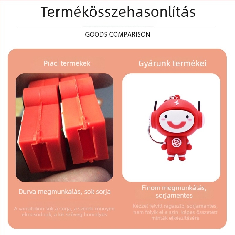 PVC puha gumi telefon-tartó – személyre szabható aranyos 3D maszkot, asztali DIY állvány