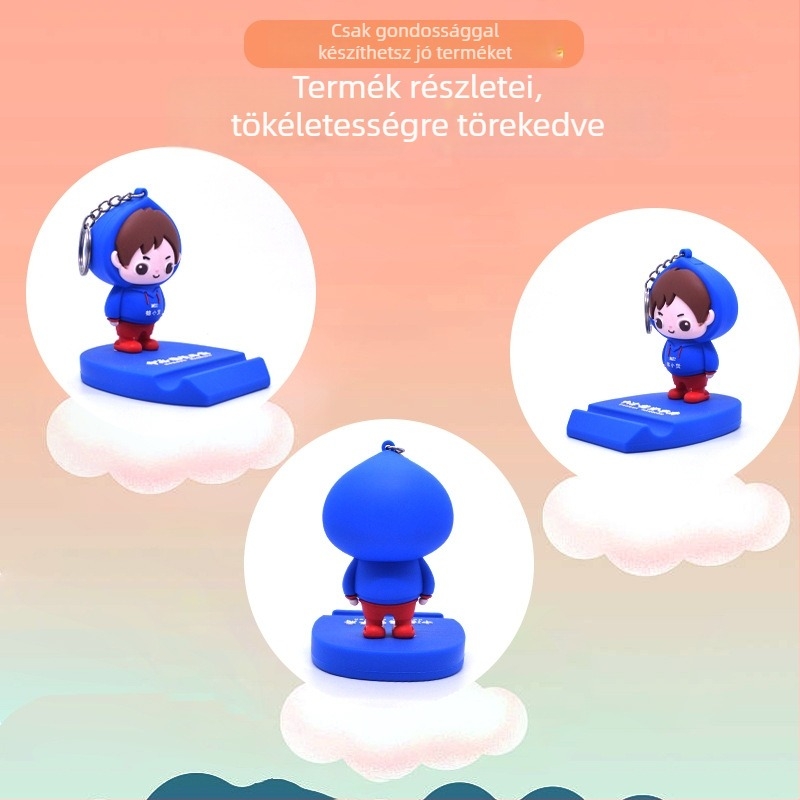 PVC puha gumi telefon-tartó – személyre szabható aranyos 3D maszkot, asztali DIY állvány