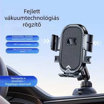 Autótelefon-tartó vákuumos rögzítéssel, univerzális, minimalist stílus, testreszabható, Kaffeb