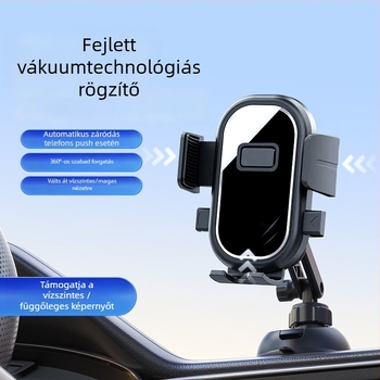 Autótelefon-tartó vákuumos rögzítéssel, univerzális, minimalist stílus, testreszabható, Kaffeb