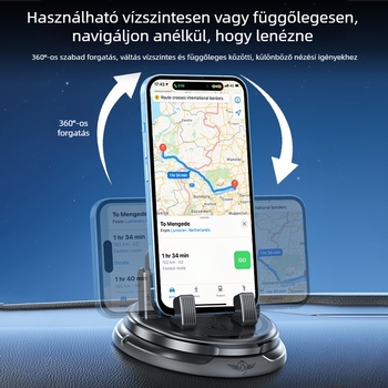 Műszerfalra szerelhető telefon-tartó - univerzális, Lcars, ragasztós telepítés, műszerfal, testreszabható