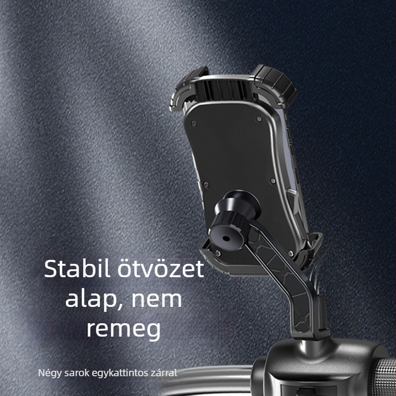 Új alumínium ötvözetű telefon-tartó elektromos járművekhez és motorkerékpárokhoz, négykaros fogó
