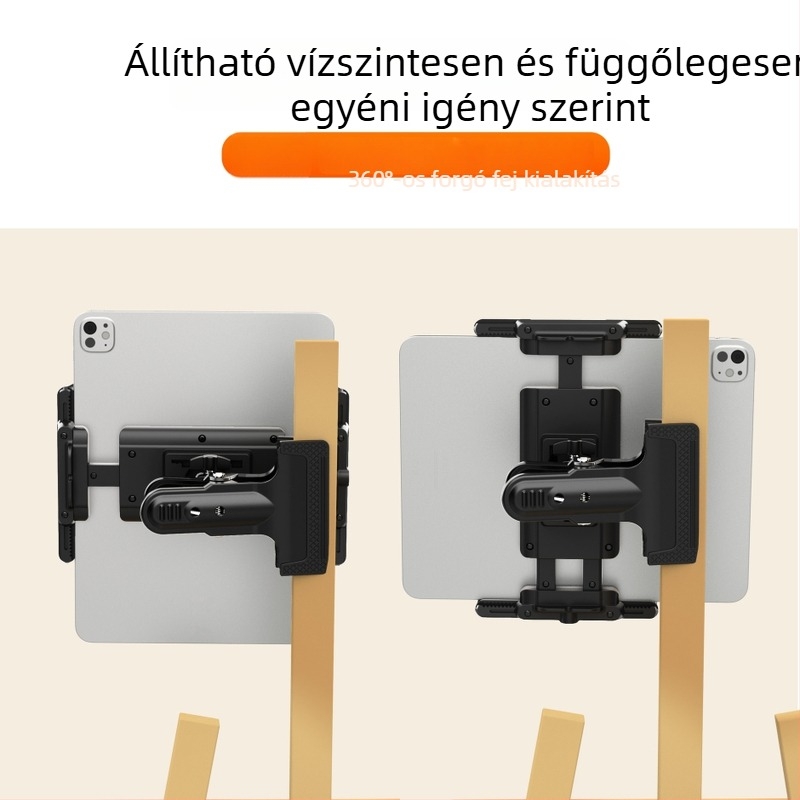 Fémes univerzális autótelefon-tartó állvány, klipszes, Modell D001, kompatibil Apple, Huawei és Xiaomi