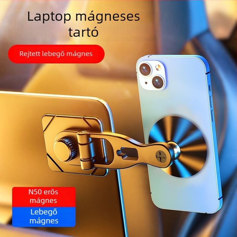 Mágneses autós telefon-tartó, univerzális a műszerfalhoz illeszkedő, 7,5W teljesítmény, testreszabható