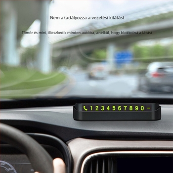 Világító autó ideiglenes parkolási tábla, csúszásmentes, elrejtett manőverezéshez, belső dekoráció telefonszámmal — Modell: 4941; Anyag: Egyéb; Logó nyomtatás: Elérhető